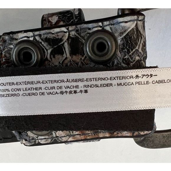 Free People Snake Embossed Leather Belt, S/M, NEW! - Picture 7 of 11